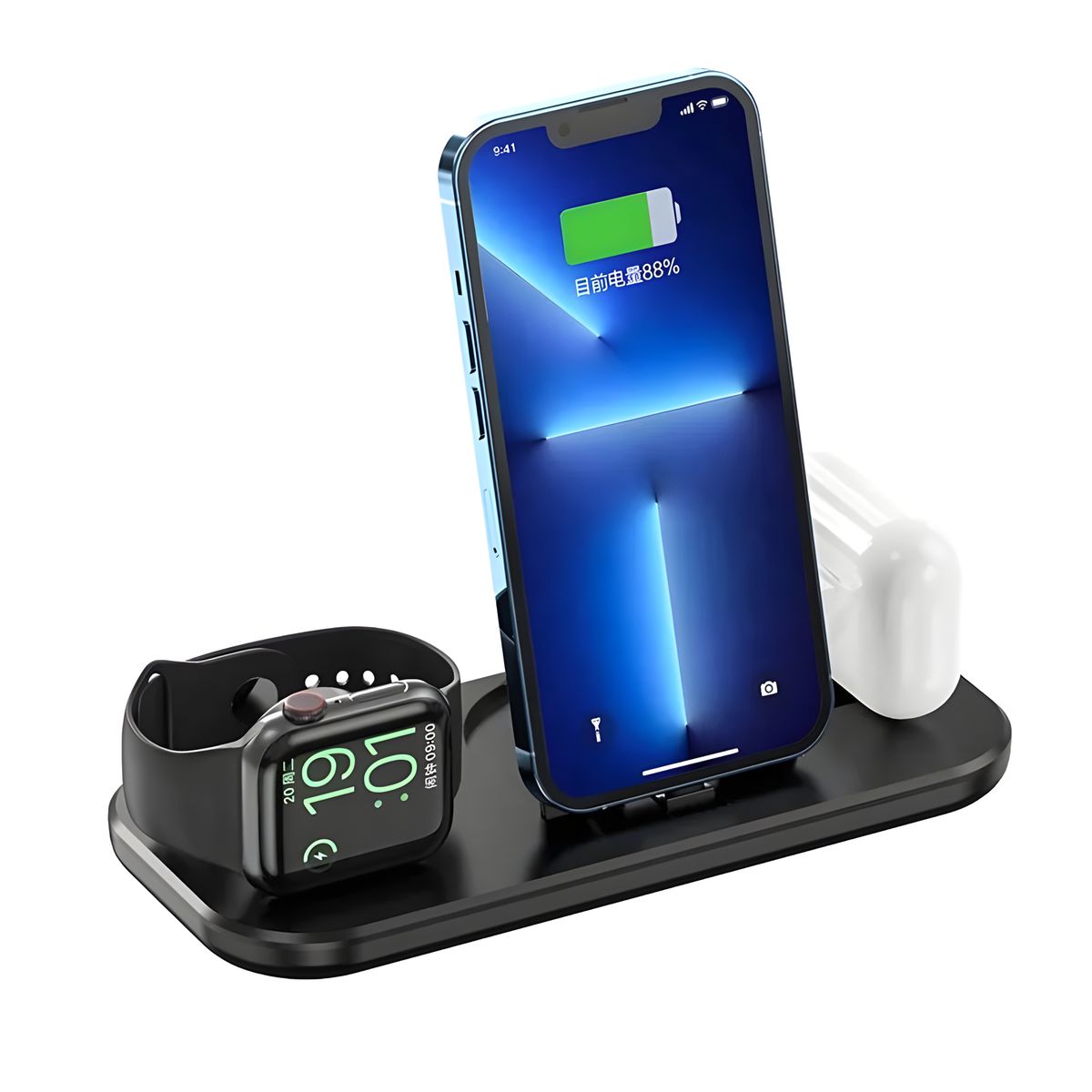 3in1 Apple Charger Black - Gear Up ZA