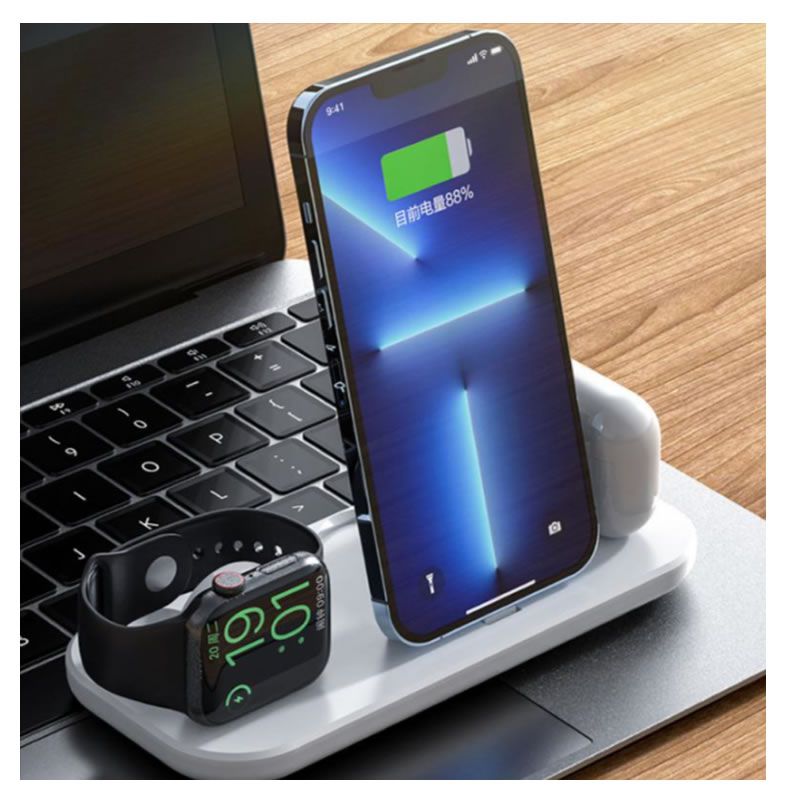 3in1 Wireless Charging Dock for Apple White - Gear Up ZA