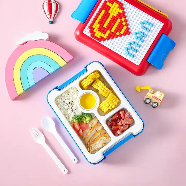 DIY Building Blocks Kids Lunch Box - Red - Gear Up ZA