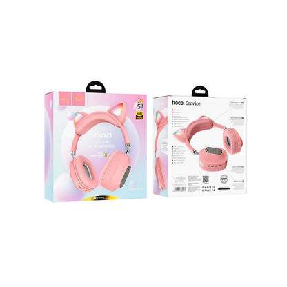 ESD13 Cat Ear Bluetooth 5.3 Headphones - Pink - Gear Up ZA