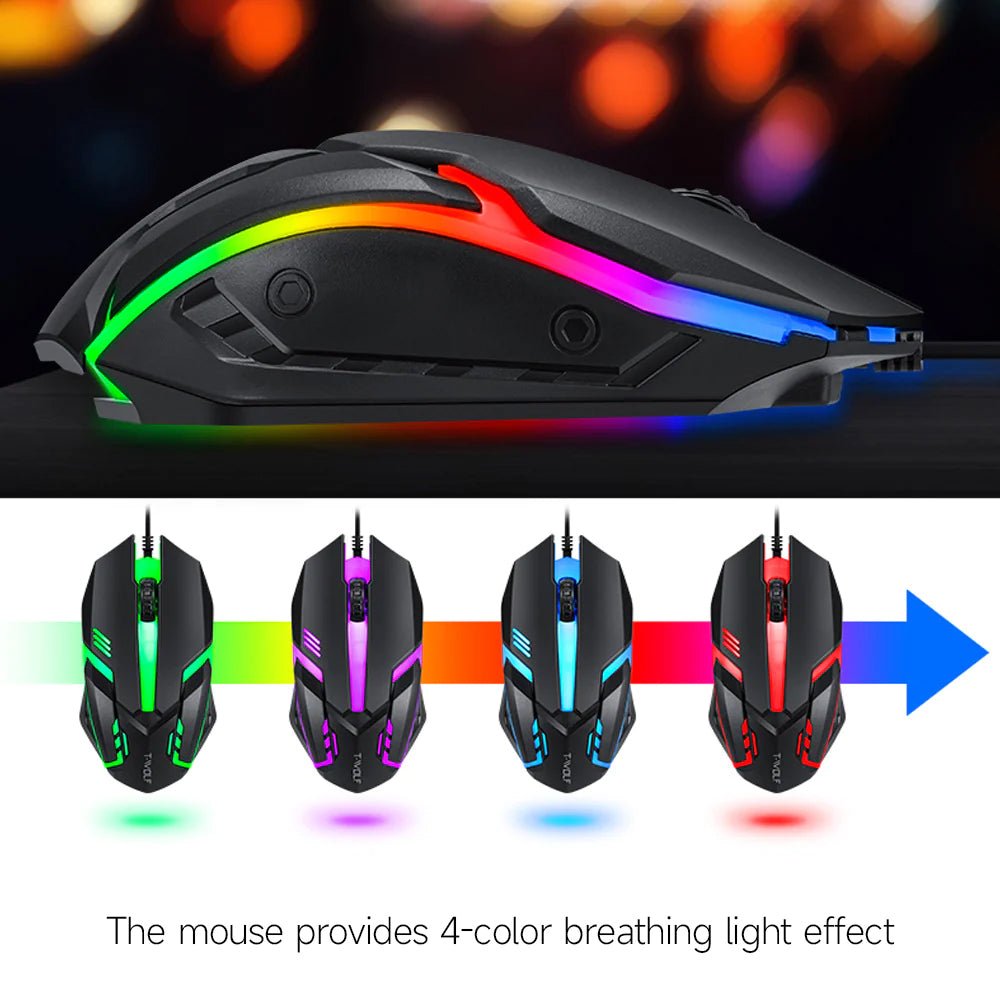 T-Wolf T800 LED 4-in-1 Gaming Combo - Gear Up ZA