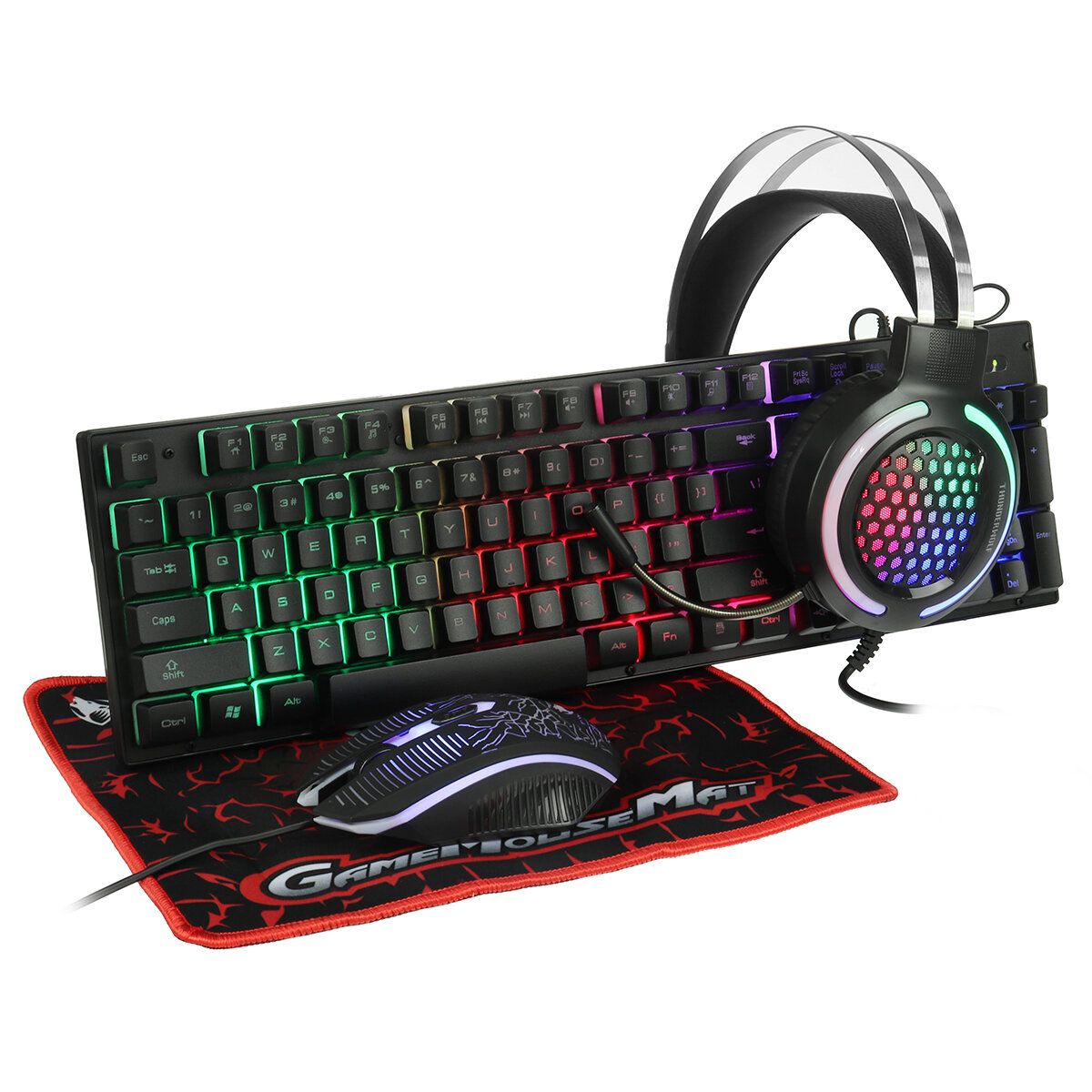 T-Wolf T400 LED 4-in-1 Gaming Combo - Gear Up ZA