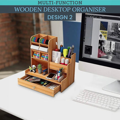 Multifunctional Wooden Desktop Storage Design #2 - Gear Up ZA